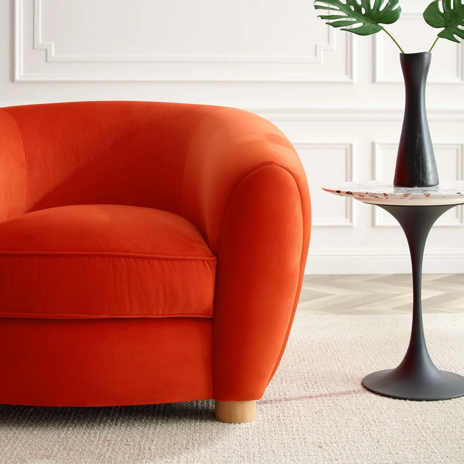 Abundant Performance Velvet Armchair