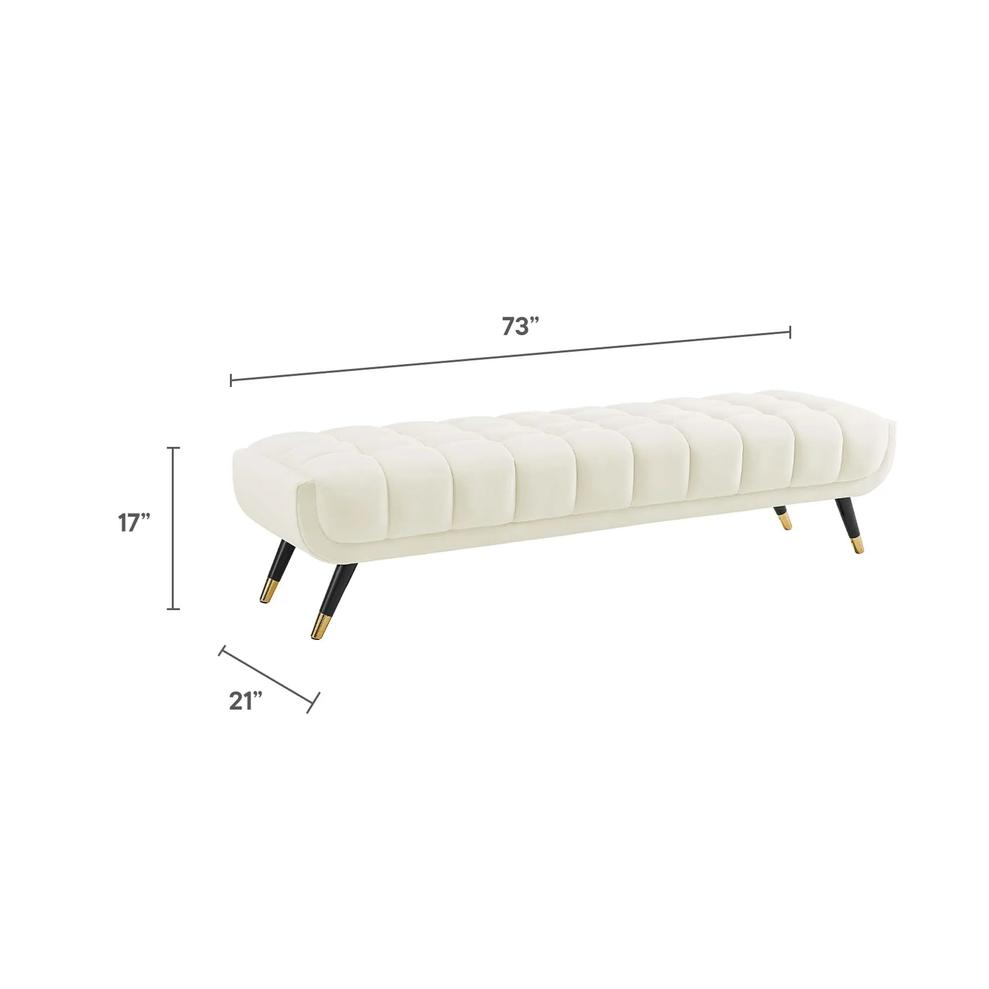 Adept Performance Velvet Bench by Modway