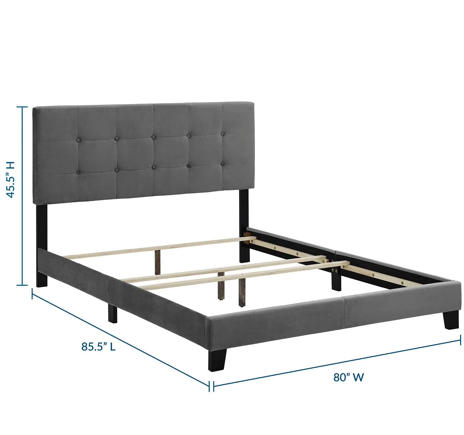 Amira Performance Velvet Bed