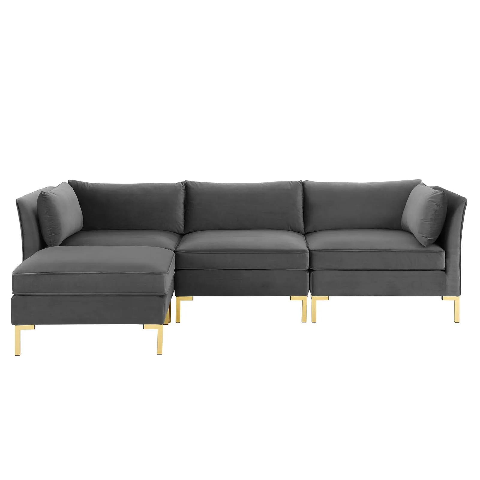 Ardent 4-Piece Performance Velvet Sectional Sofa