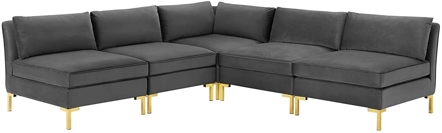 Ardent 5-Piece  Performance Velvet Sectional Sofa