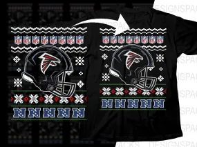 Atlanta Falcons Ugly Christmas Sweater Helmet Png Digital Download