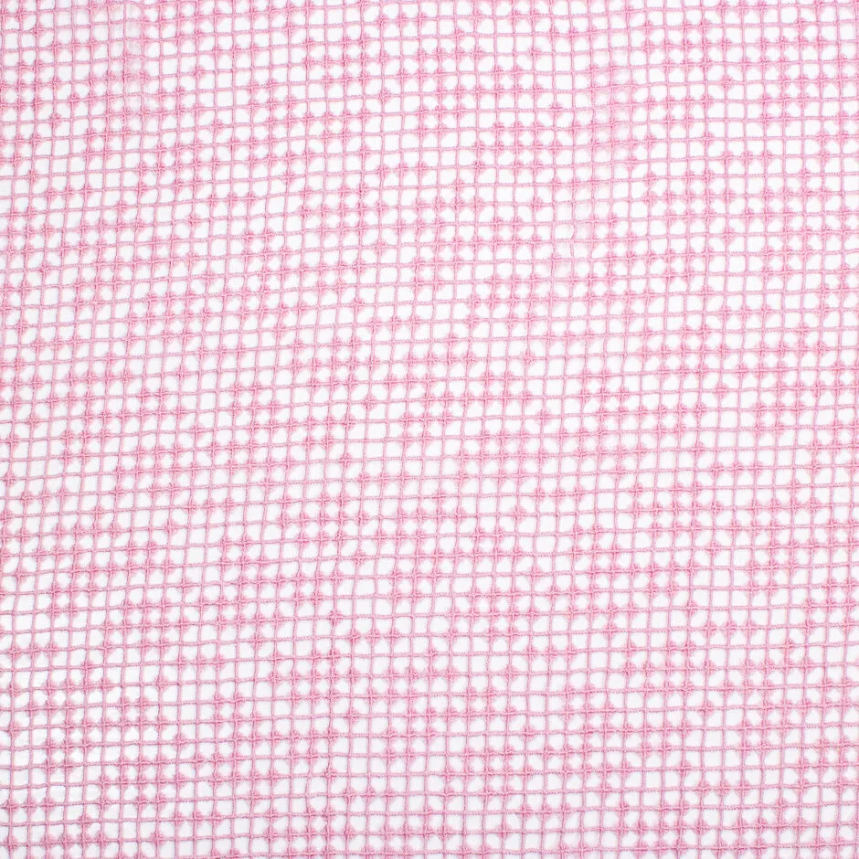 Baby Pink Grid Guipure Lace