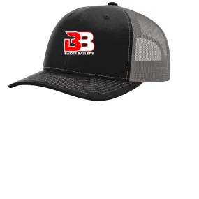 Baker Ballers embroidered black and grey trucker snap back hat