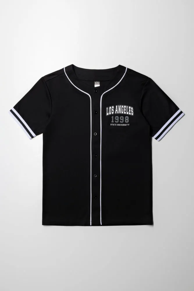 Baseball Shirt Los Angeles Black