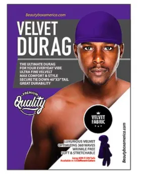 Beauty Box BTB Luxurious Velvet Durag 8005 PURPLE