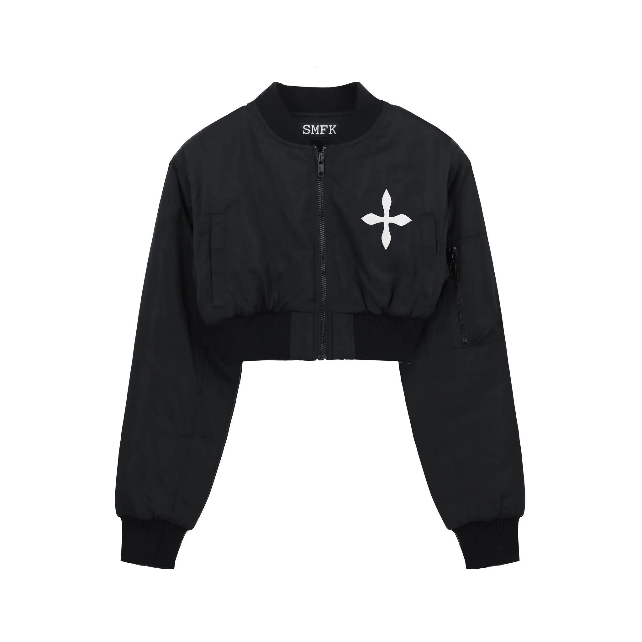 Black Compass Logo Bomber Jacket