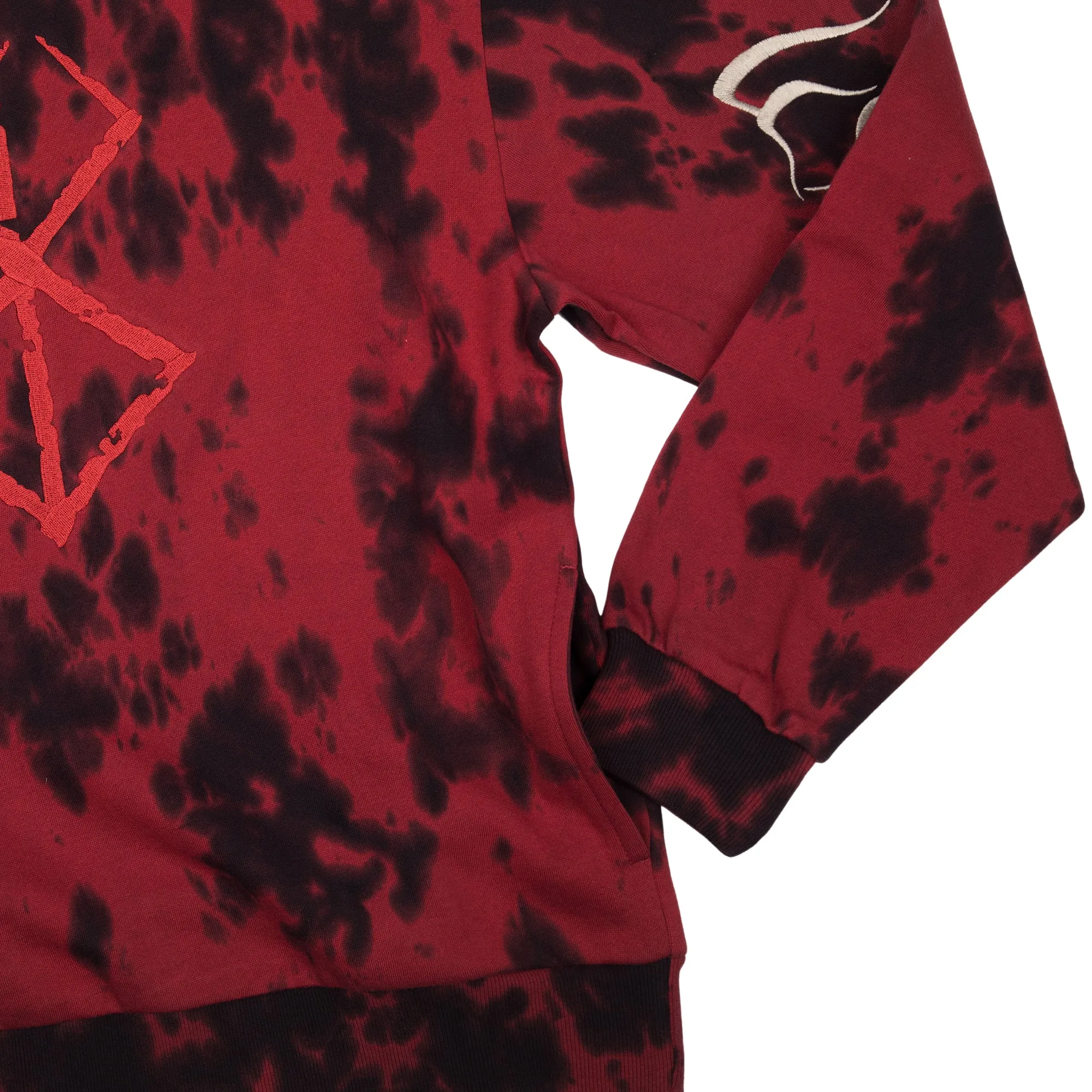 Brand of Sacrifice Red Acid Wash Hoodie