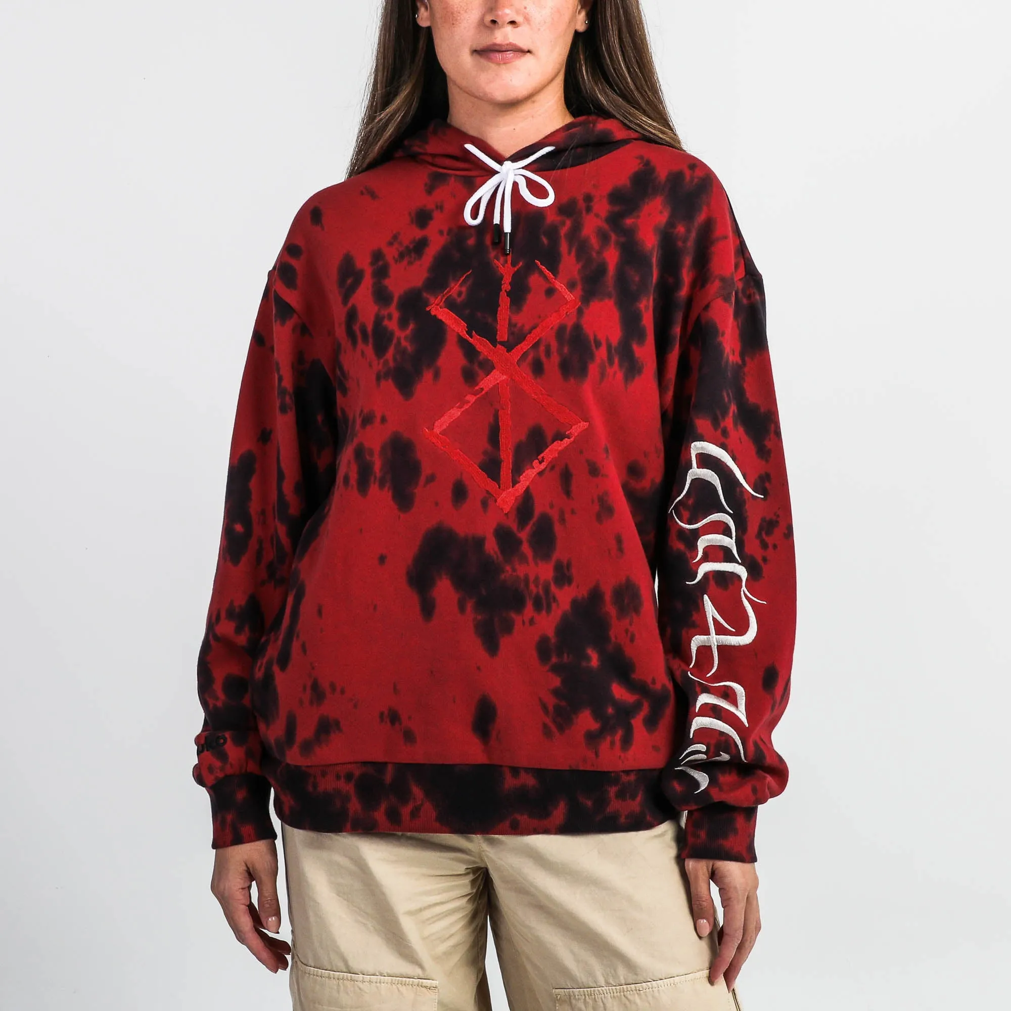 Brand of Sacrifice Red Acid Wash Hoodie