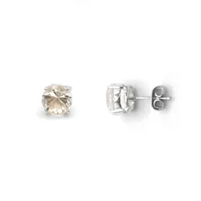 Clear Quartz Stud Earrings