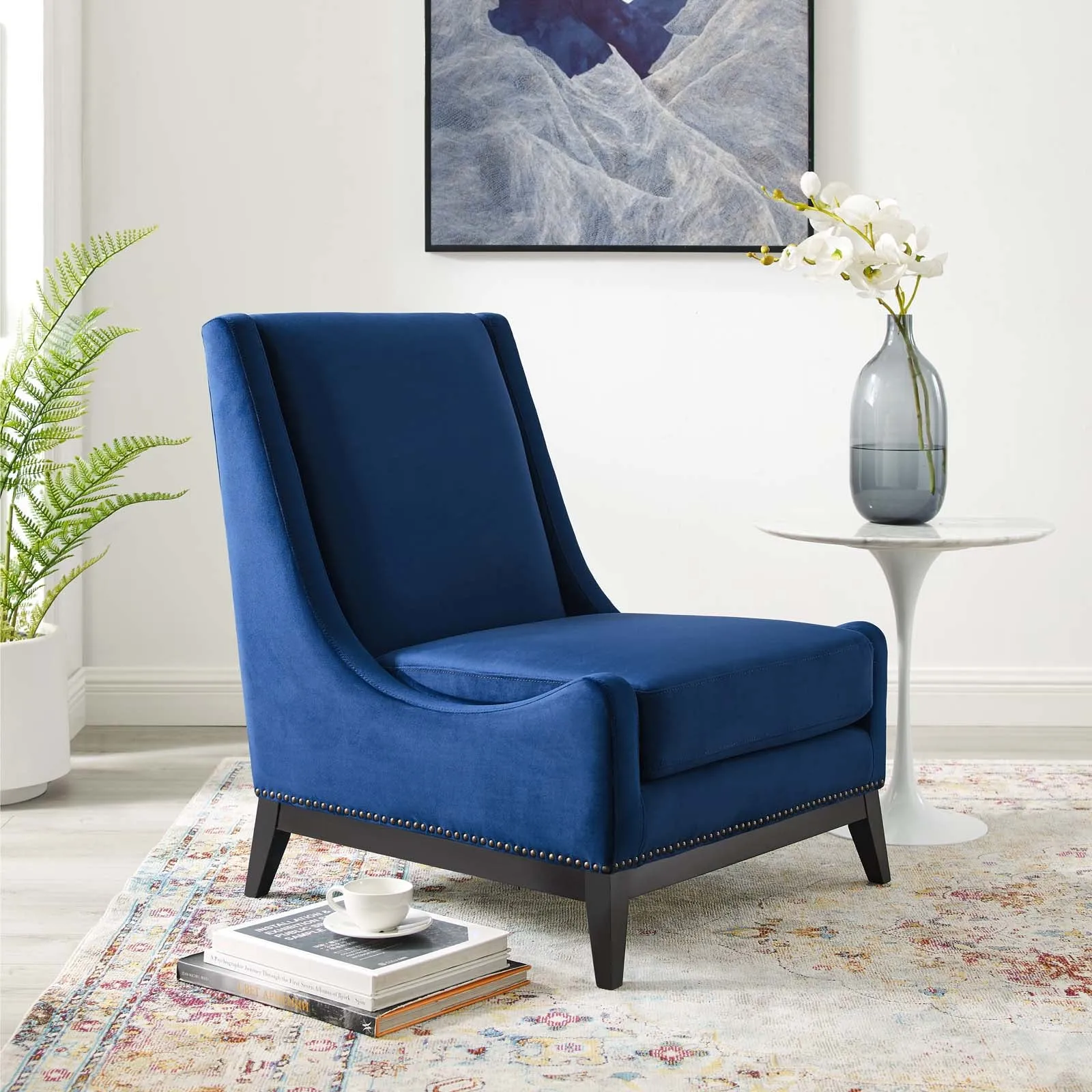 Confident Accent Upholstered Performance Velvet Lounge Chair by Modway