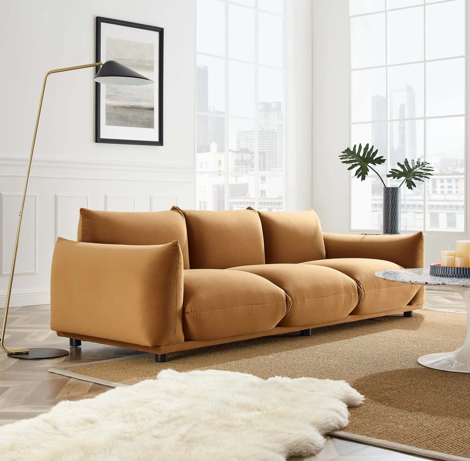 Copious Performance Velvet Sofa by Modway