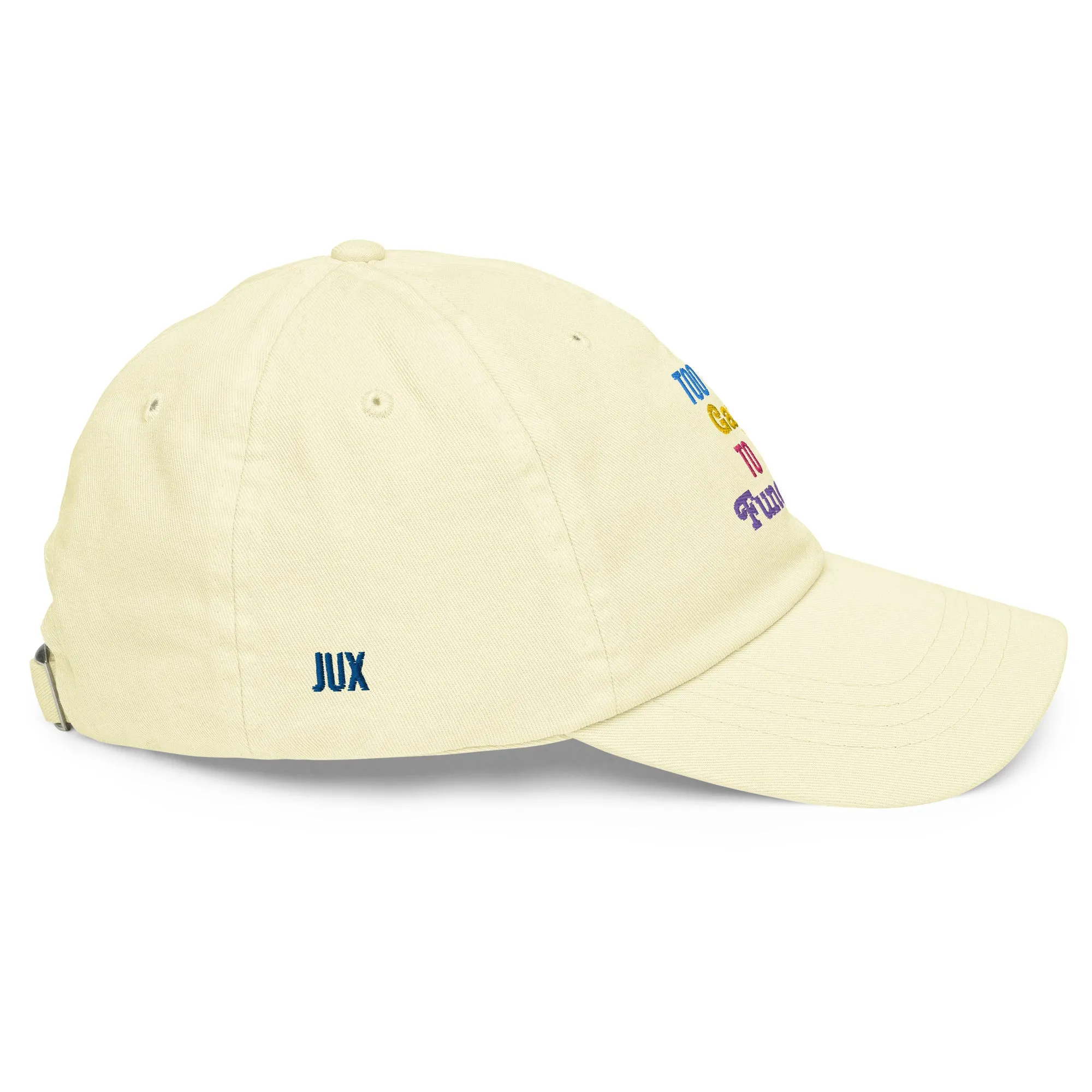 Embroidered Pastel Baseball Hat - Too Gay To Function