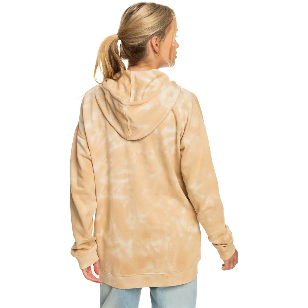 Fools Gold Zip Hoodie in Beige Crystal Wash