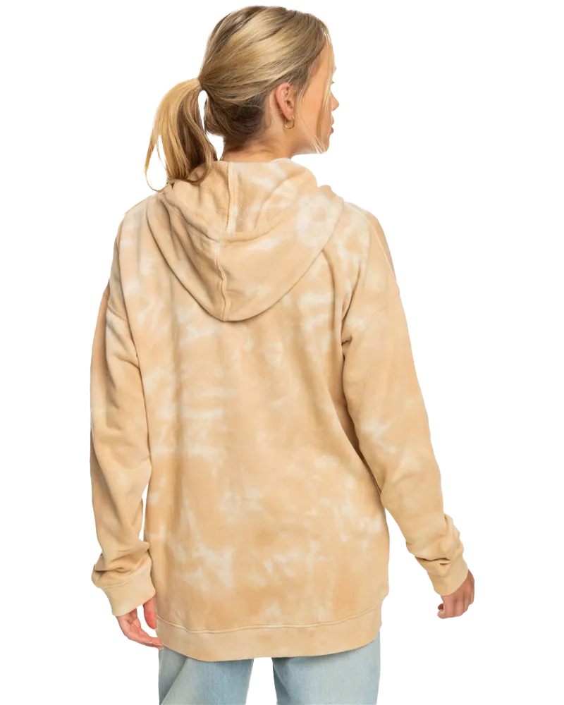 Fools Gold Zip Hoodie in Beige Crystal Wash