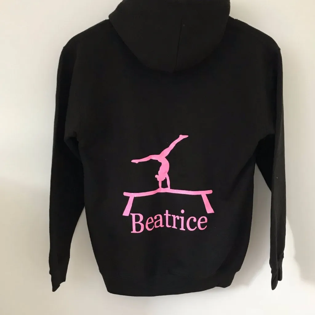 Girls' Gymnastics Personalised Hoodie  (7 colours)