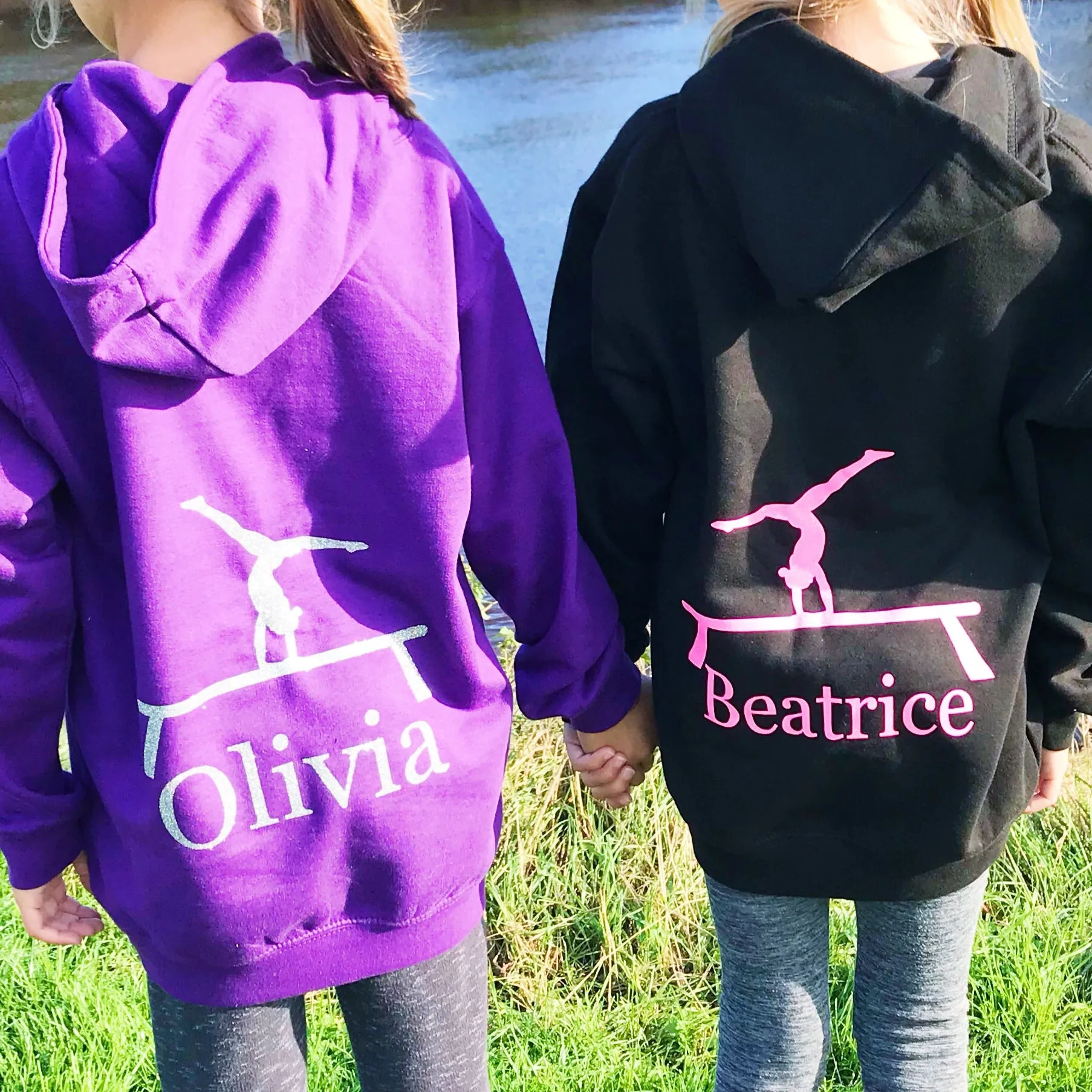 Girls' Gymnastics Personalised Hoodie  (7 colours)