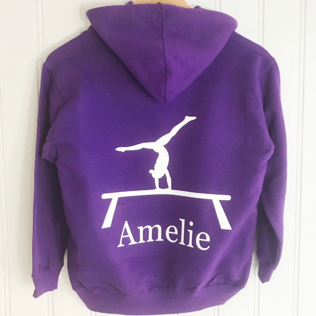 Girls' Gymnastics Personalised Hoodie  (7 colours)