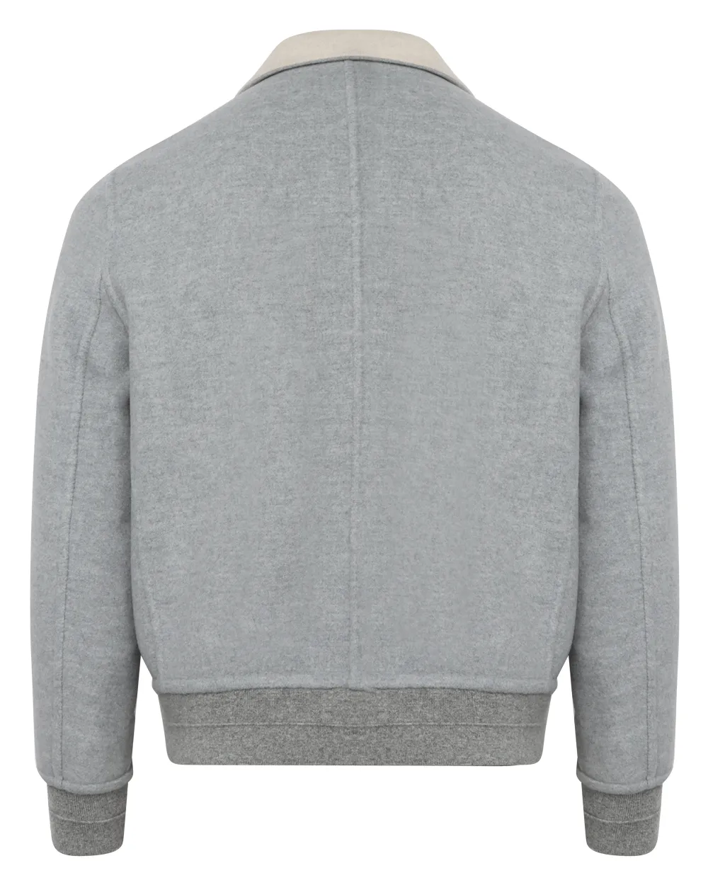 Grey Cashmere Bomber Jacket