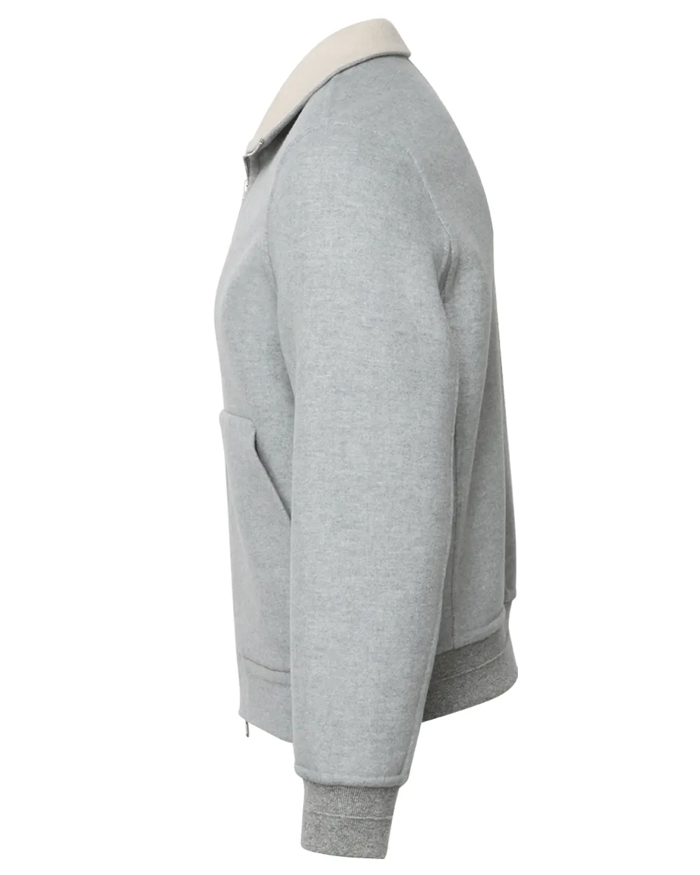 Grey Cashmere Bomber Jacket