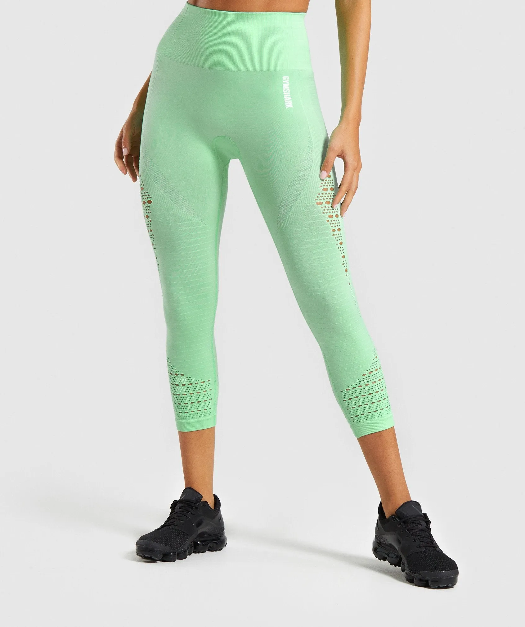 Gymshark Energy  Seamless Cropped Leggings - Mint