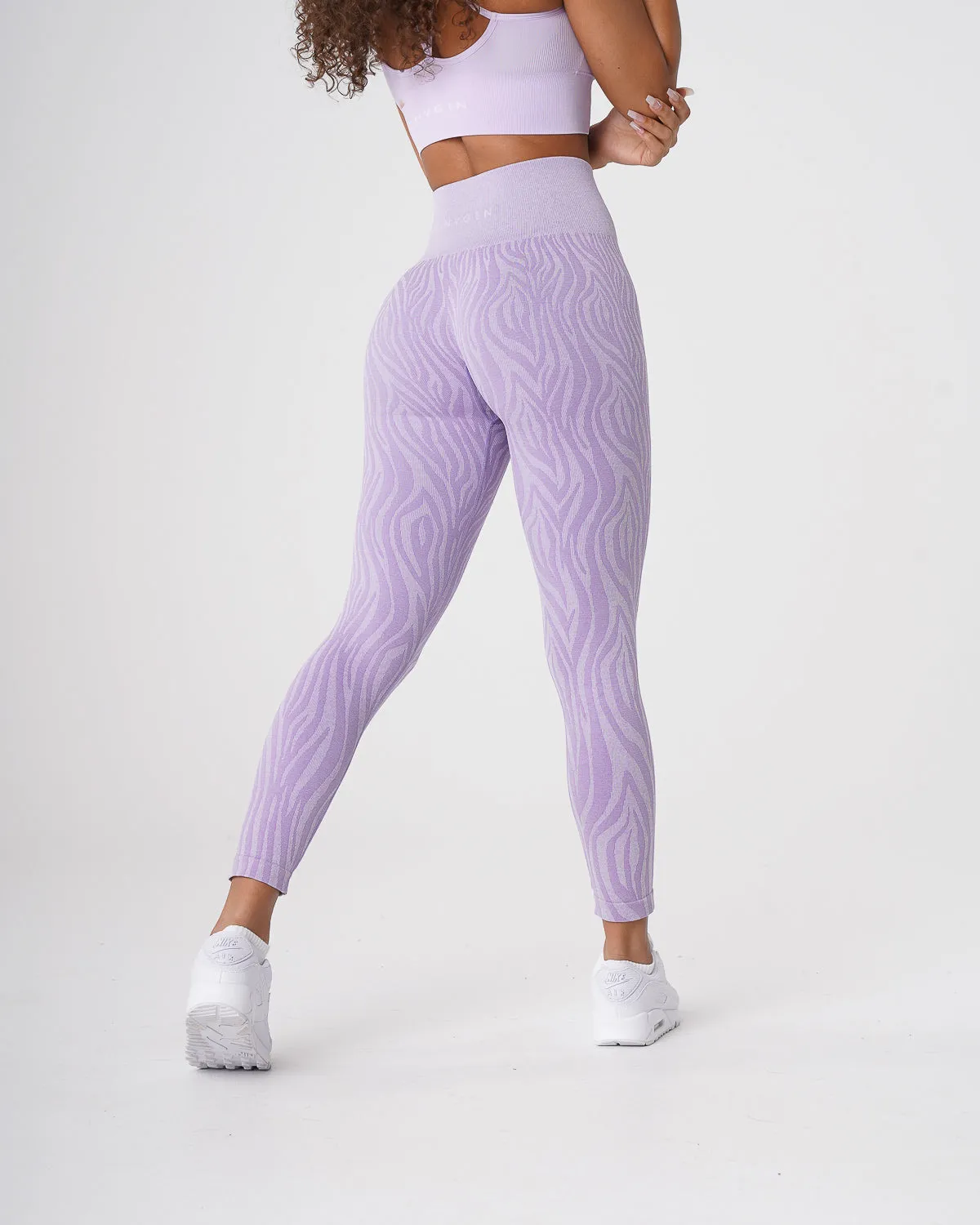 Lilac Zebra Seamless Leggings