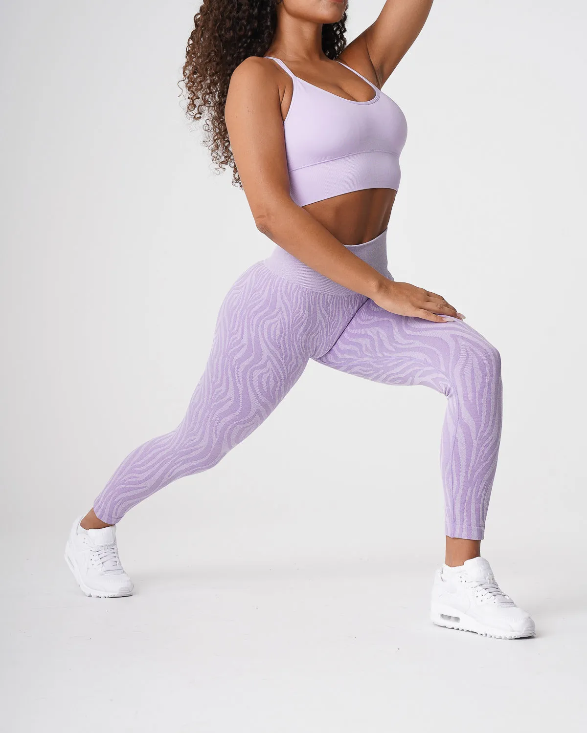 Lilac Zebra Seamless Leggings