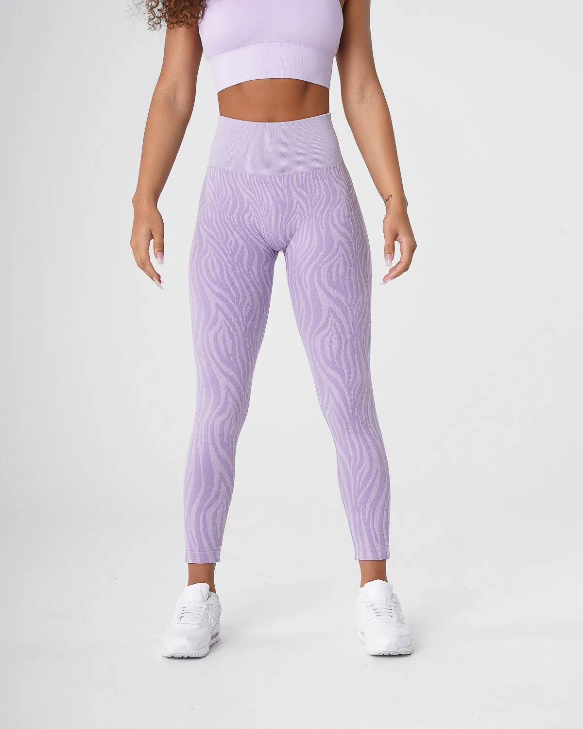 Lilac Zebra Seamless Leggings