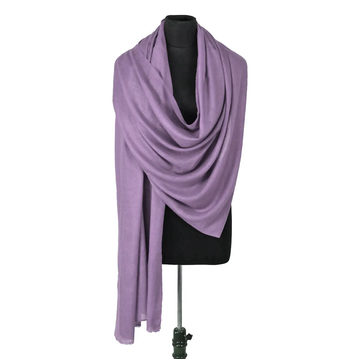 Mauve Purple Solid Woolen Shawl