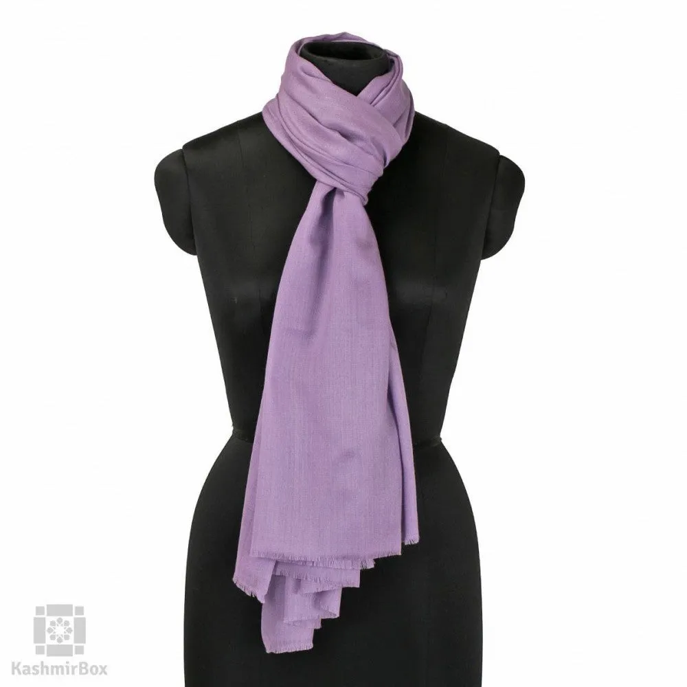 Mauve Purple Solid Woolen Shawl