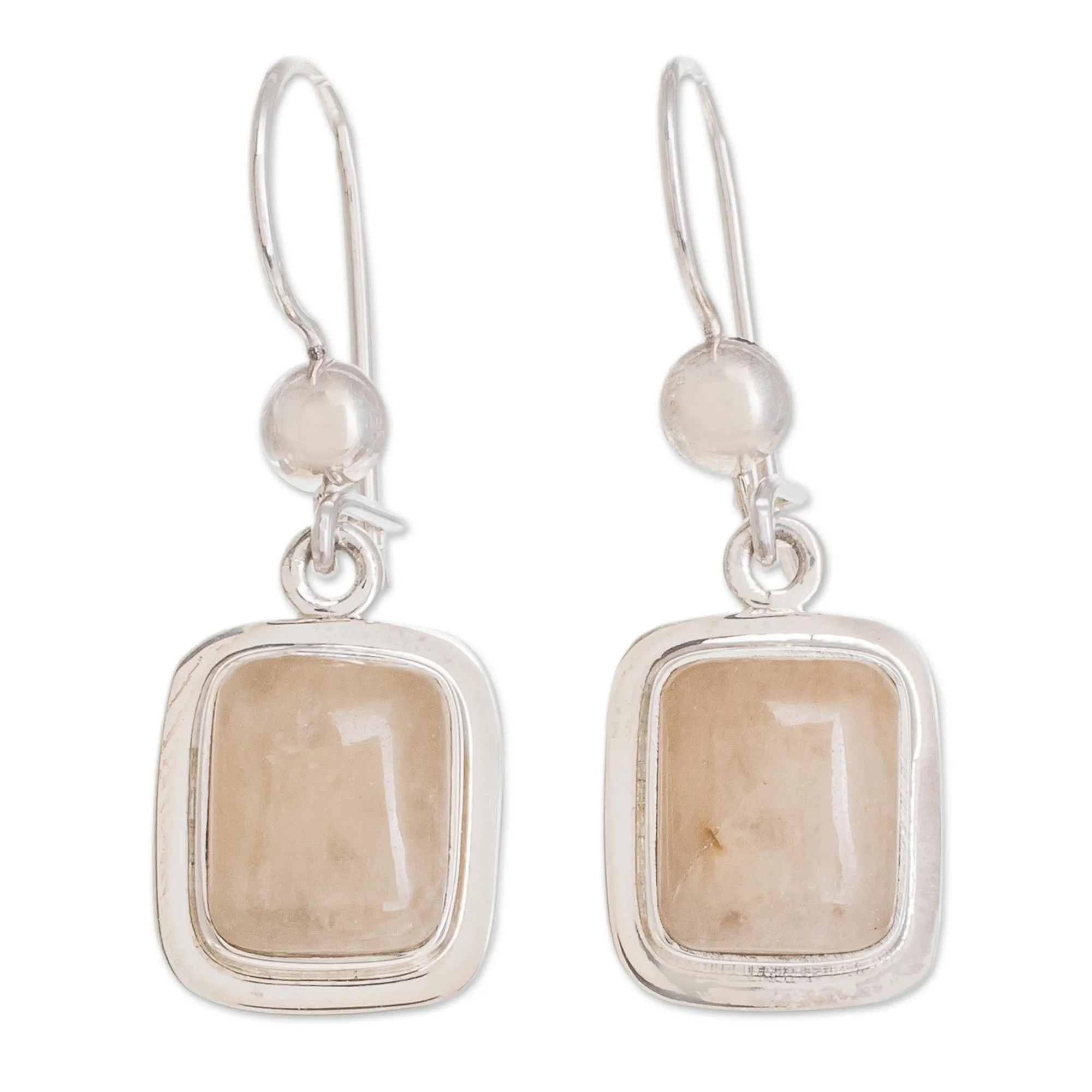 Maya Sunbeam Quartz & Silver Dangle Earrings