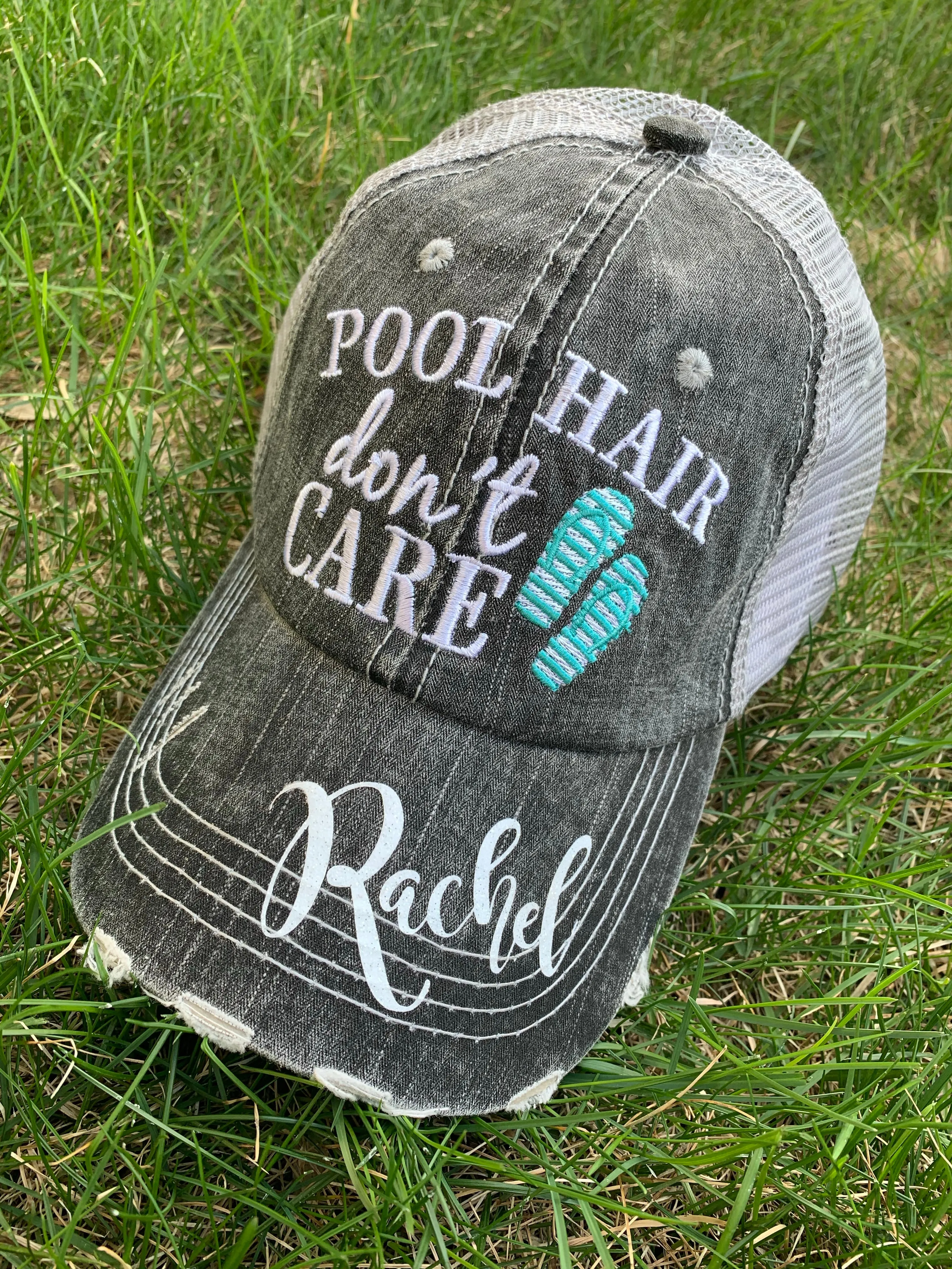 Motorcycle hats Biker hair dont care Embroidered trucker caps