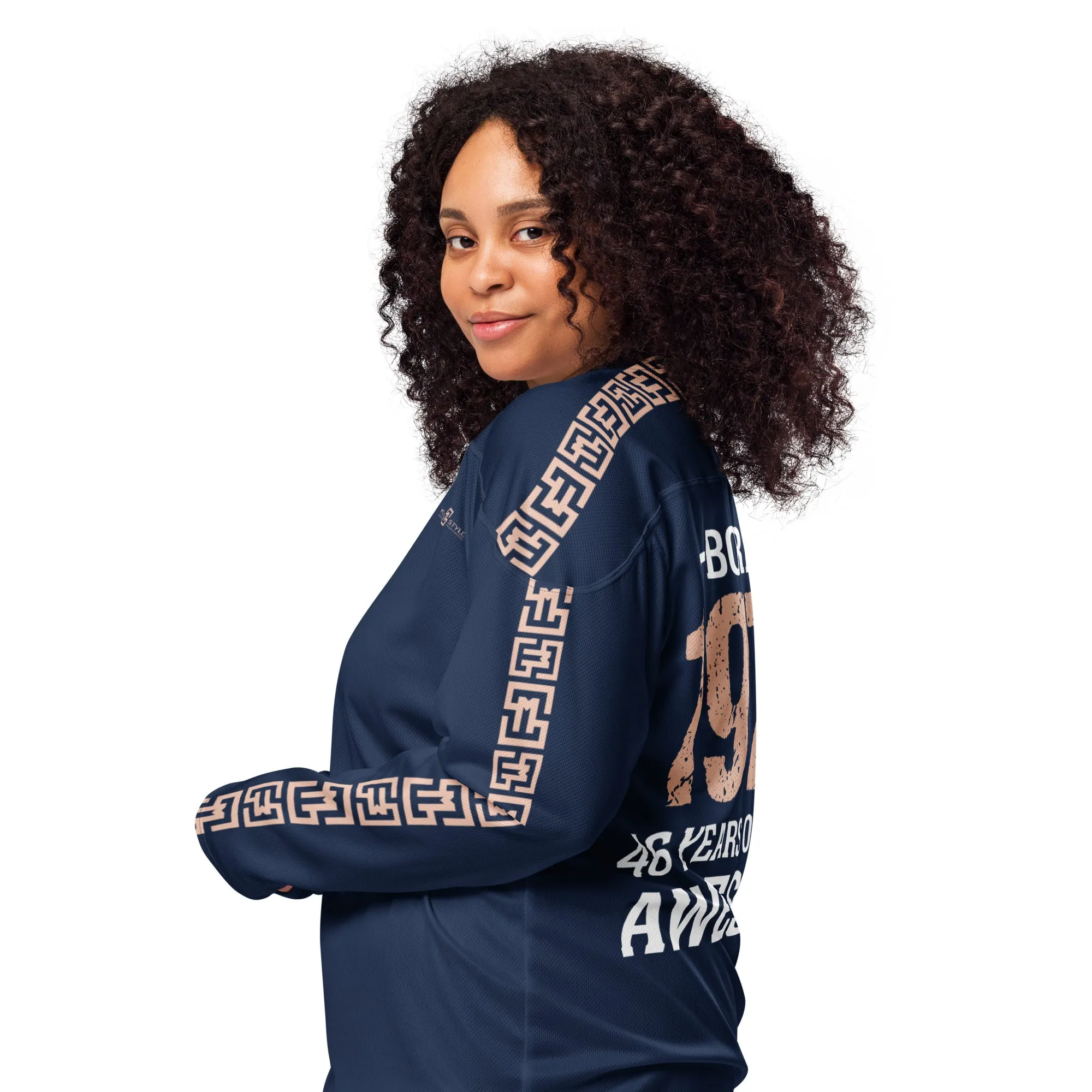 Navy Recycled hockey fan jersey