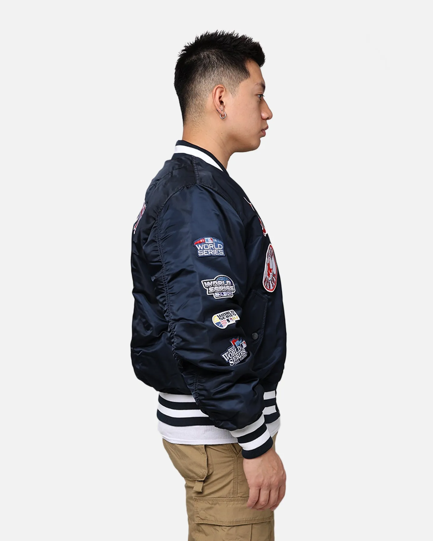 New Era X Alpha Series X MLB Boston Red Sox MA-1 Bomber Jacket Navy