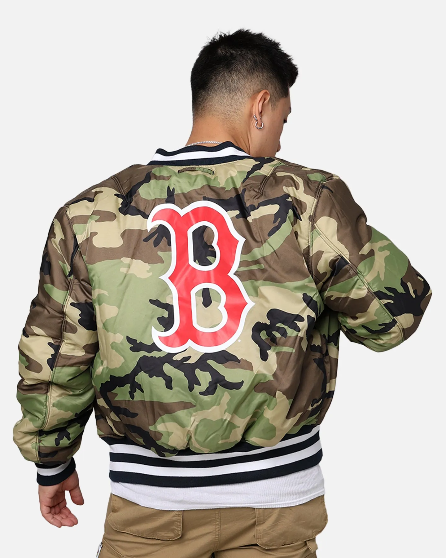 New Era X Alpha Series X MLB Boston Red Sox MA-1 Bomber Jacket Navy