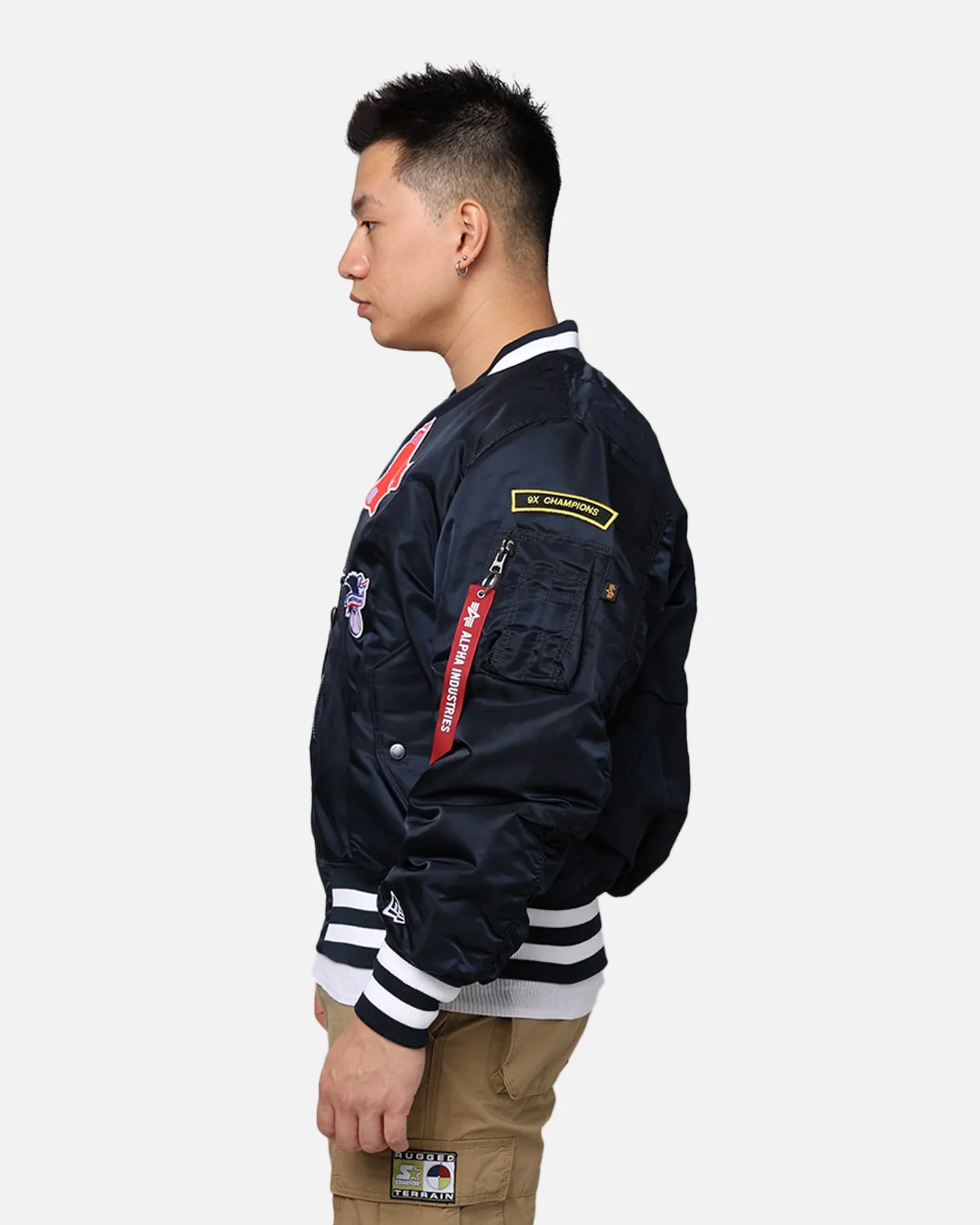 New Era X Alpha Series X MLB Boston Red Sox MA-1 Bomber Jacket Navy