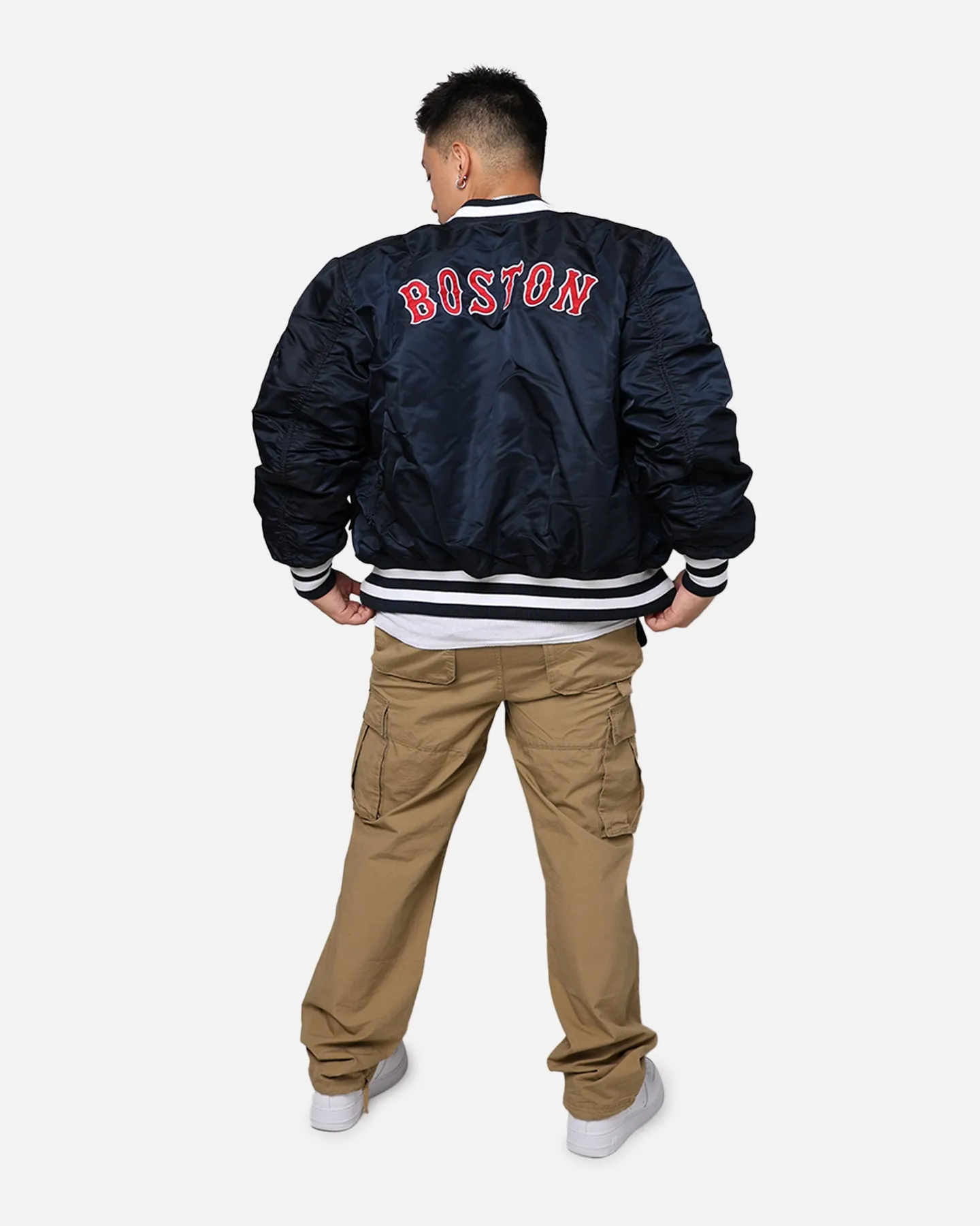 New Era X Alpha Series X MLB Boston Red Sox MA-1 Bomber Jacket Navy