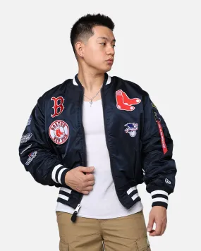 New Era X Alpha Series X MLB Boston Red Sox MA-1 Bomber Jacket Navy