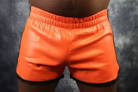 OnF Booty Shorts in Orange with Black