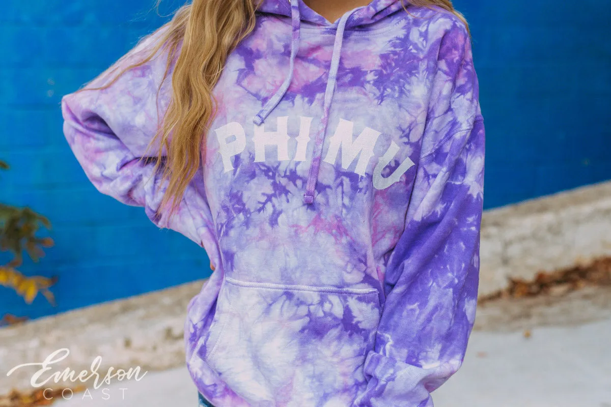 Phi Mu PR Lavender Crystal Wash Hoodie