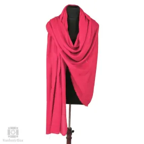 Pink Squared Woolen Shawl