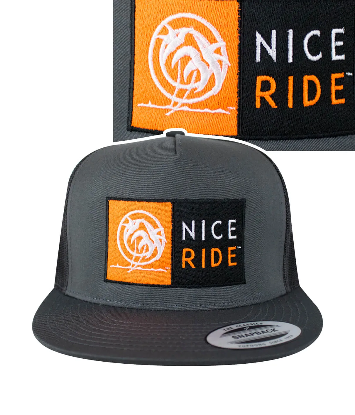 "N-R Combo" Charcoal Trucker  Baseball Hat