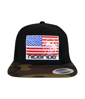 "NICERIDE PRIDE" Camo Flatbill Snapback Hat