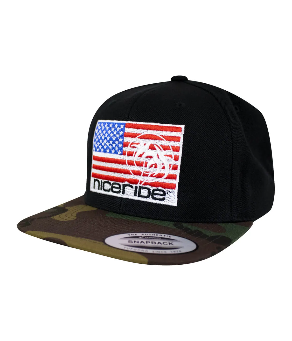 "NICERIDE PRIDE" Camo Flatbill Snapback Hat