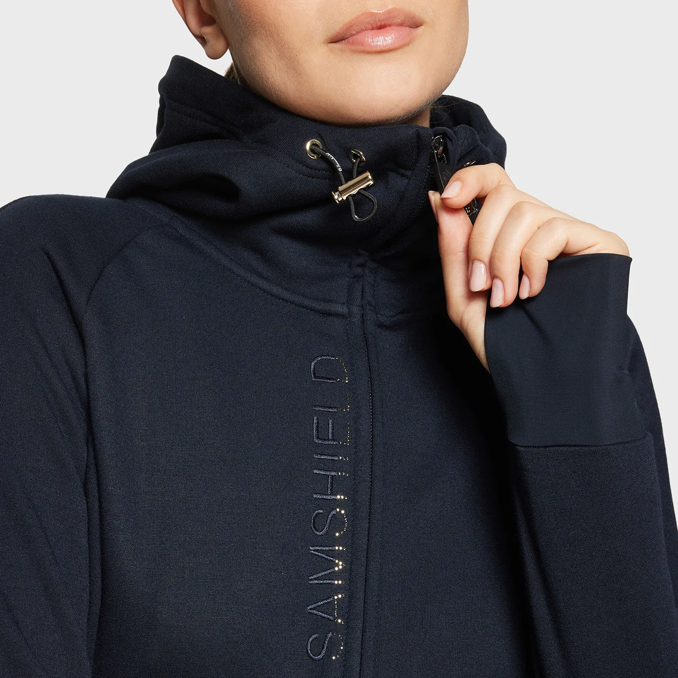 Samshield Justine Fleece Hoody - Navy/Metal Eclipse