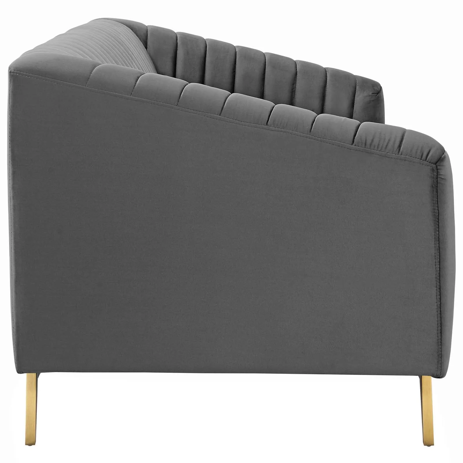 Valiant Vertical Channel Tufted Performance Velvet Sofa by Modway