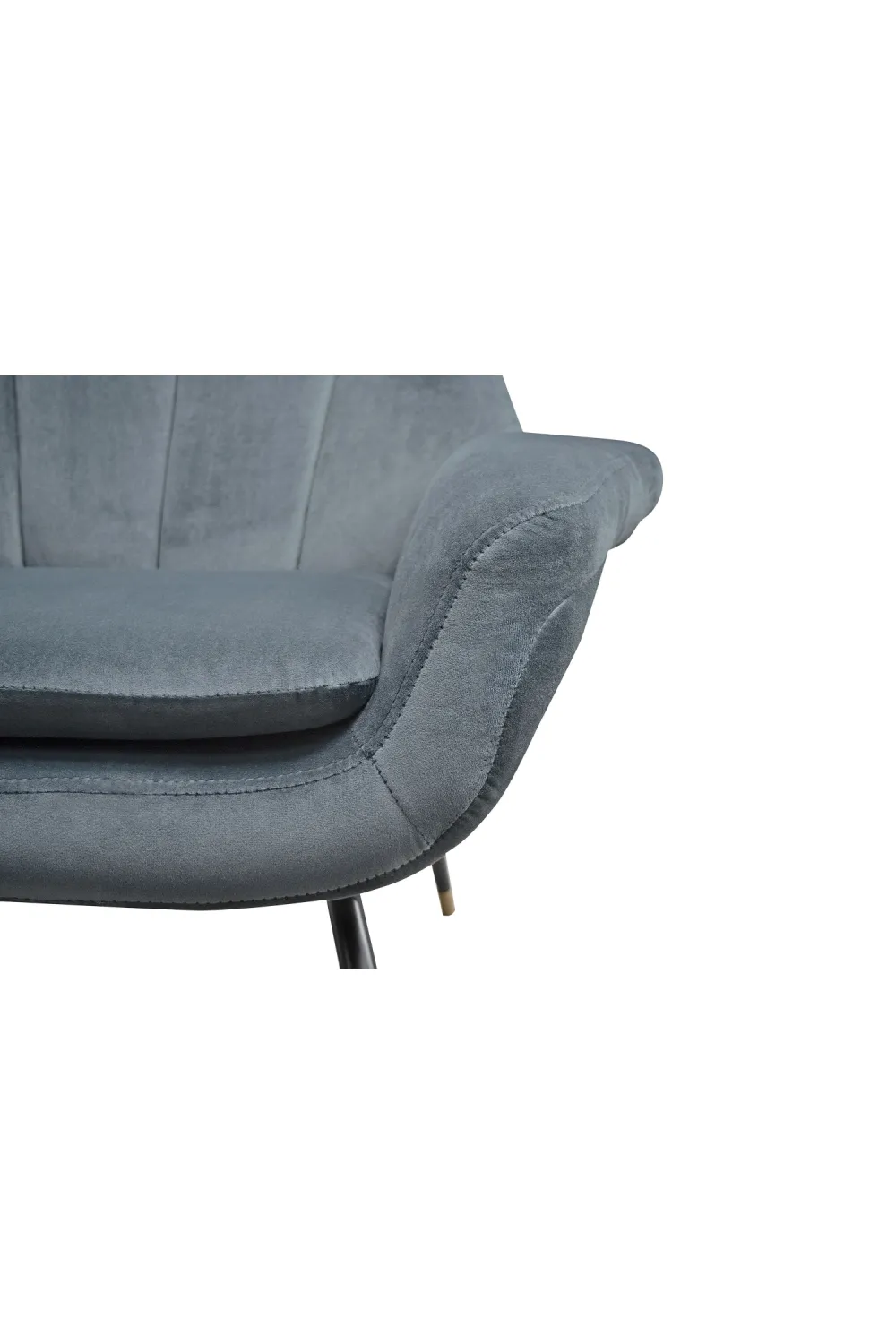 Velvet Channeled Lounge Chair | Versmissen Abbey