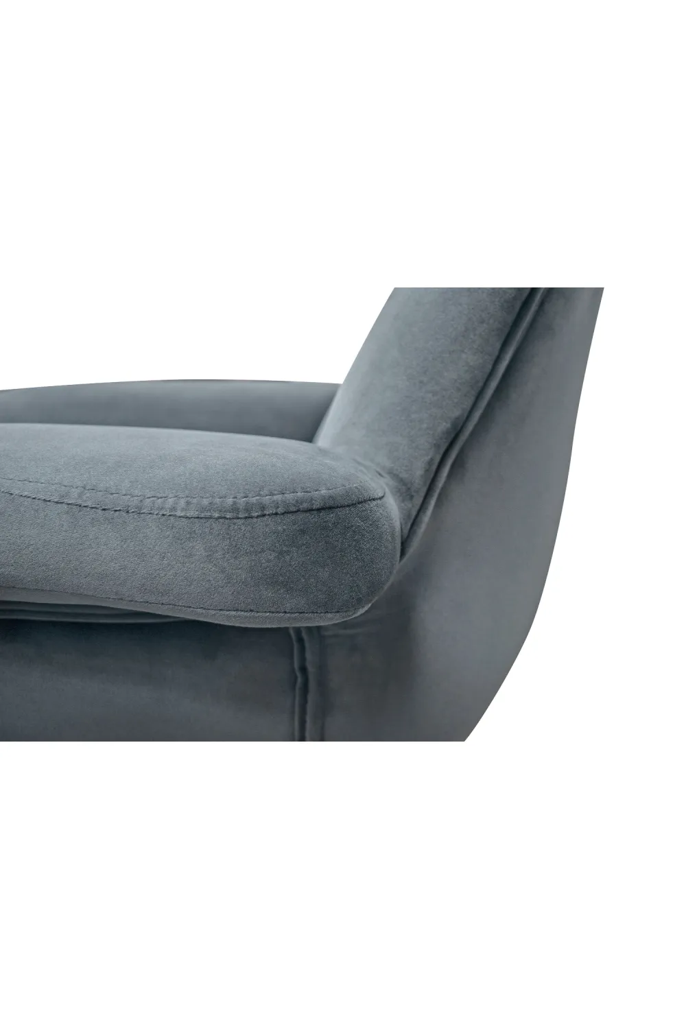 Velvet Channeled Lounge Chair | Versmissen Abbey