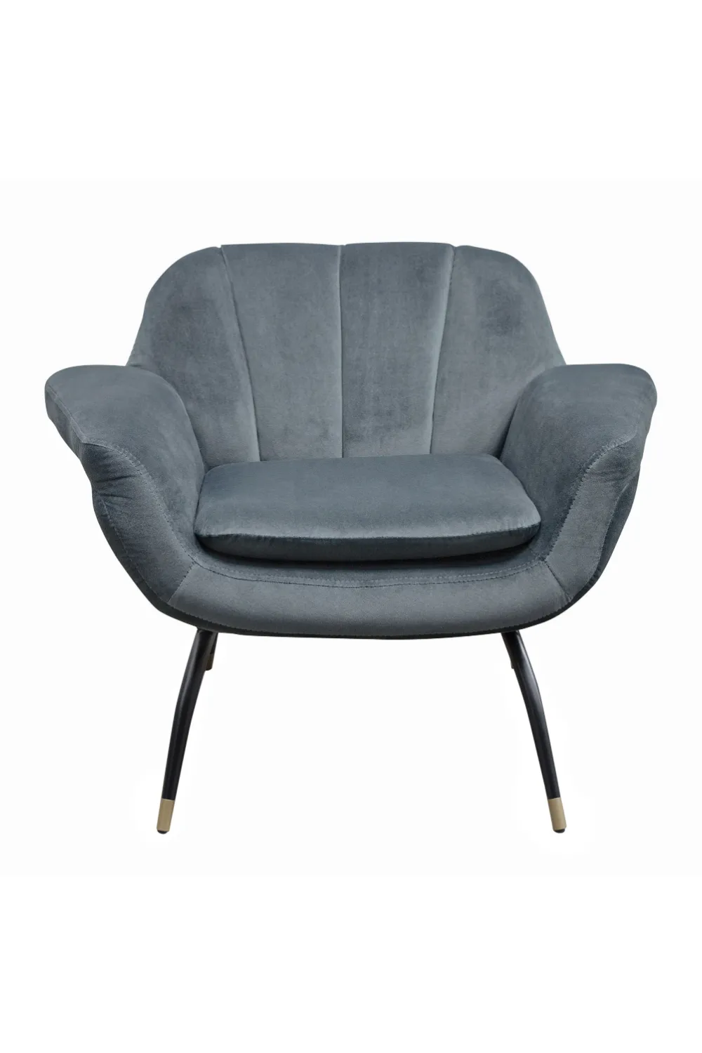 Velvet Channeled Lounge Chair | Versmissen Abbey