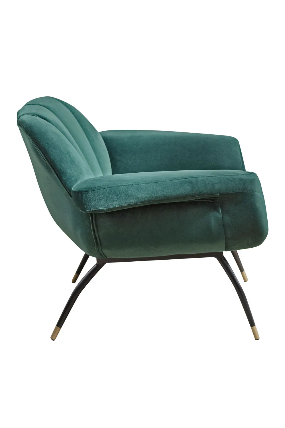 Velvet Channeled Lounge Chair | Versmissen Abbey